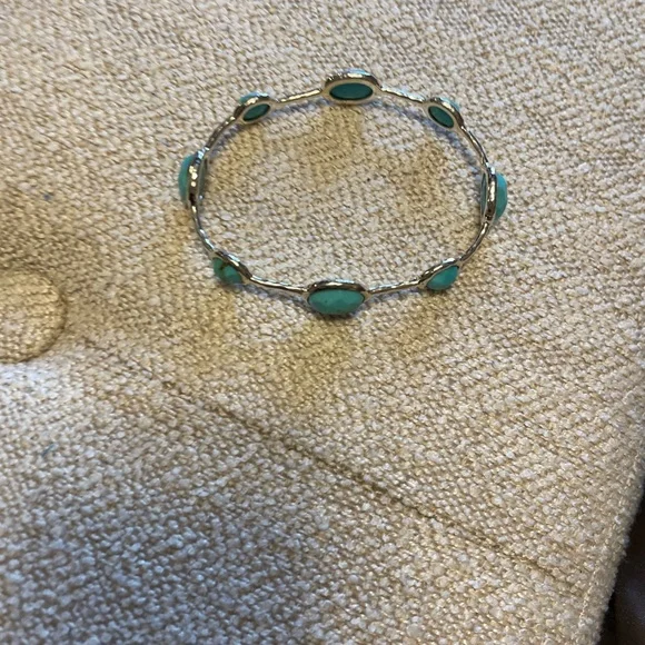 NEW Ippolita Rock & Candy Sterling Silver Bangle with Turquoise - Picture 3 of 4